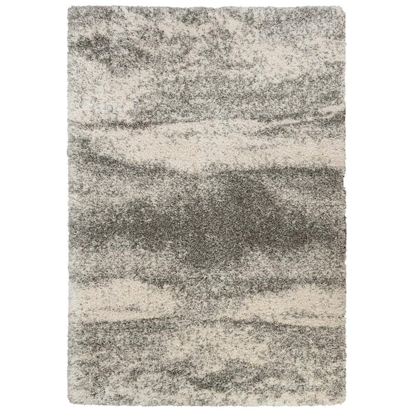 Home Decorators Collection Stormy Gray 8 ft. x 10 ft. Abstract ...