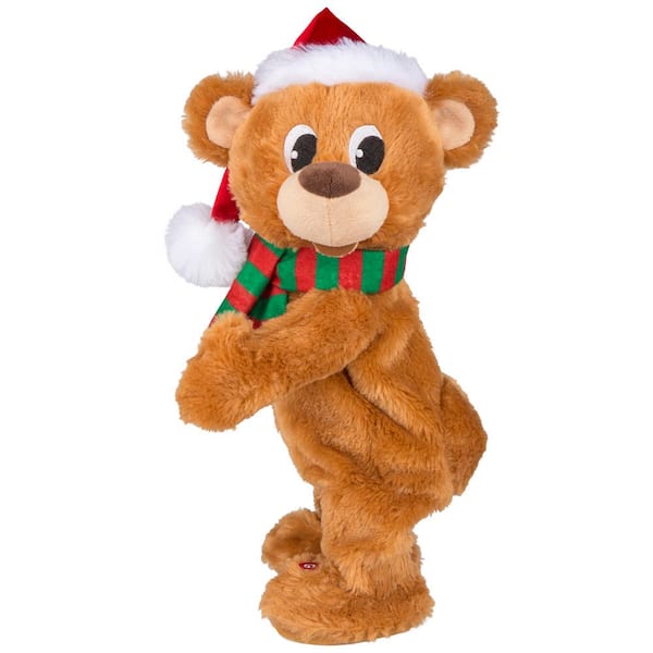 15.75 in. Christmas Animated Plush Twerking Bear