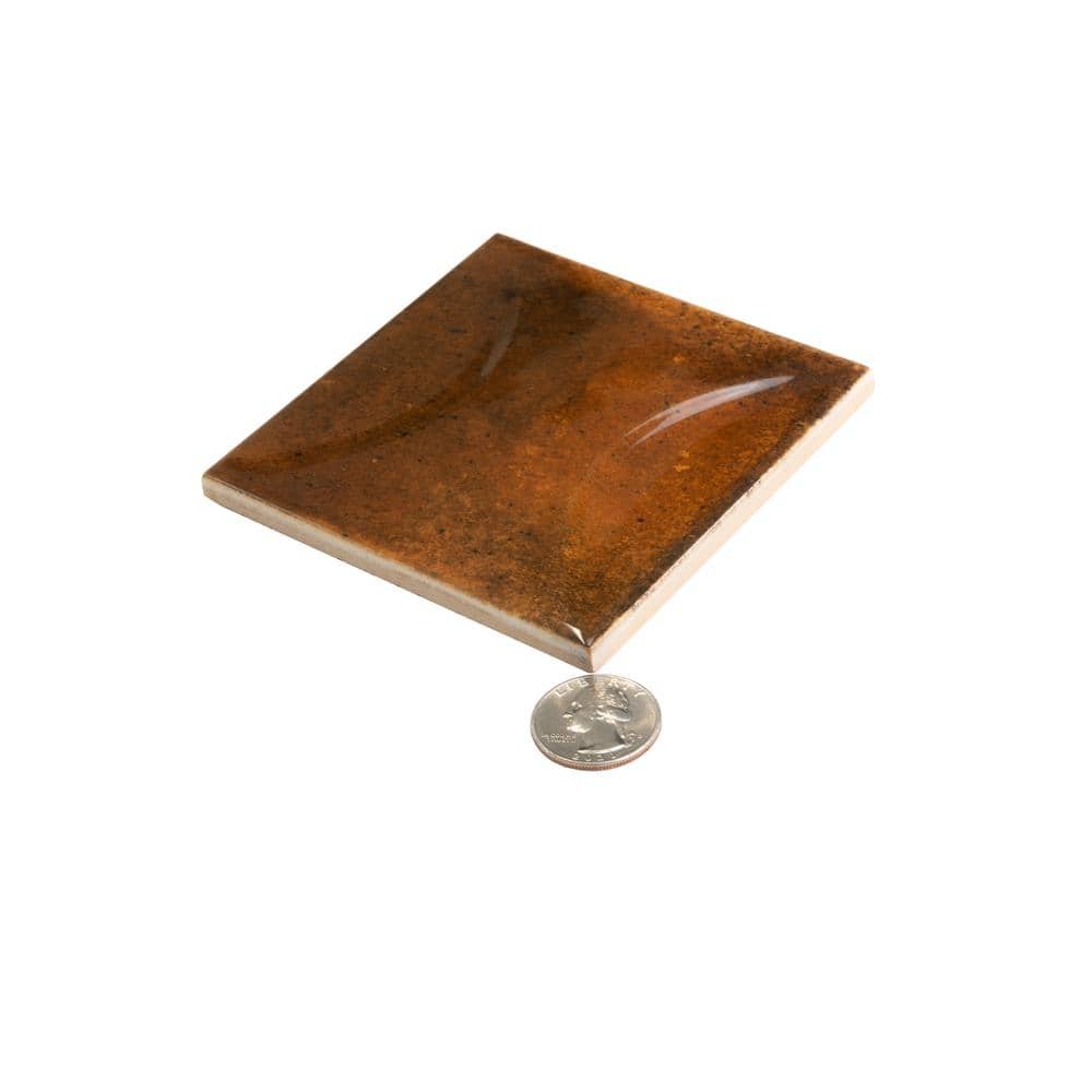 Antiek 4'' x 4'' Glossy Red Ceramic Wall Tile