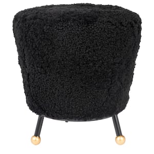 Oriana Black Retro Ottoman