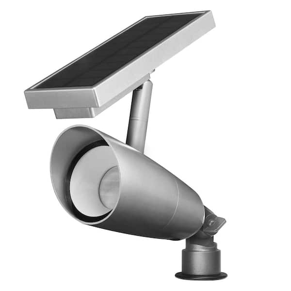 Feit Electric OneSync Landscape 100 Lumens Brushed Nickel Solar Integrated LED Outdoor Spotlight w/Dusk-To-Dawn CCT+RGB Wireless