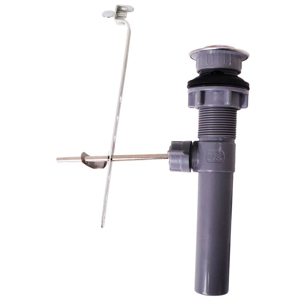 Satin Nickel 4" Dual-Handle Acrylic Centerset Bathroom Faucet