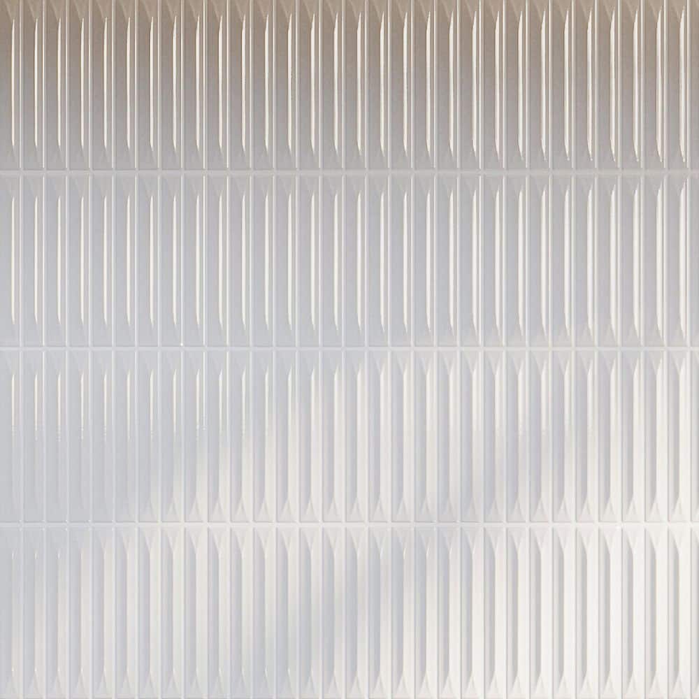Stria White 7.87 in. x 7.87 in. Glossy Ceramic Stacked Wall Tile (10.76 sq. ft. /Case) price history on PriceWatchPro