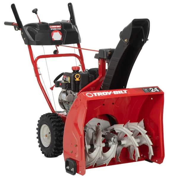 Troy-Bilt Storm 24 in. 208 cc 2-Stage Gas Snow Blower with Electric ...