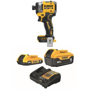 DEWALT 20V MAX XR Lithium-Ion Cordless Impact Driver with 6.0 Ah