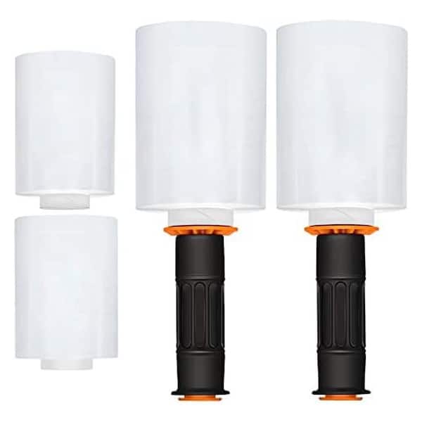 N/A Stretch Wrap 5 in. Shrink Wrap for Pallet and Moving Wrapping Plastic Roll with Handles 4-Pack 1000 ft.