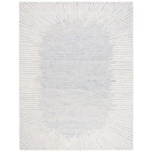 Abstract Blue/Ivory 8 ft. x 10 ft. Marle Eclectic Area Rug