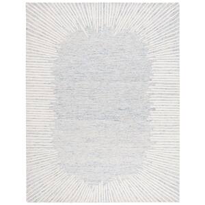 Abstract Blue/Ivory 9 ft. x 12 ft. Marle Eclectic Area Rug