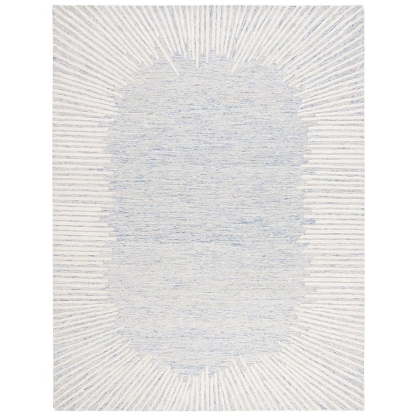 SAFAVIEH Abstract Blue/Ivory 9 ft. x 12 ft. Marle Eclectic Area Rug