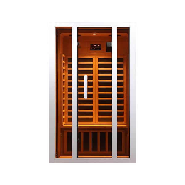 Vanity Art 2-Person Extendable Indoor FAR Infrared Sauna Bluetooth Compatible with 6-Carbon Heaters