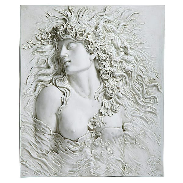 Design Toscano 26.5 in. x 22.5 in. Shakespeare's Ophelia's Desire Wall Sculpture