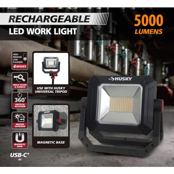 5000 Lumens LED Rechargeable Work Light