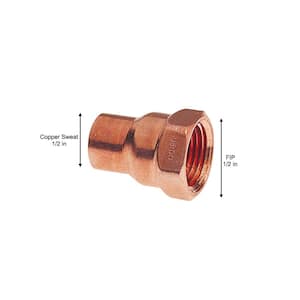 1/2 in. Copper Pressure Cup x FIP Female Adapter Fitting