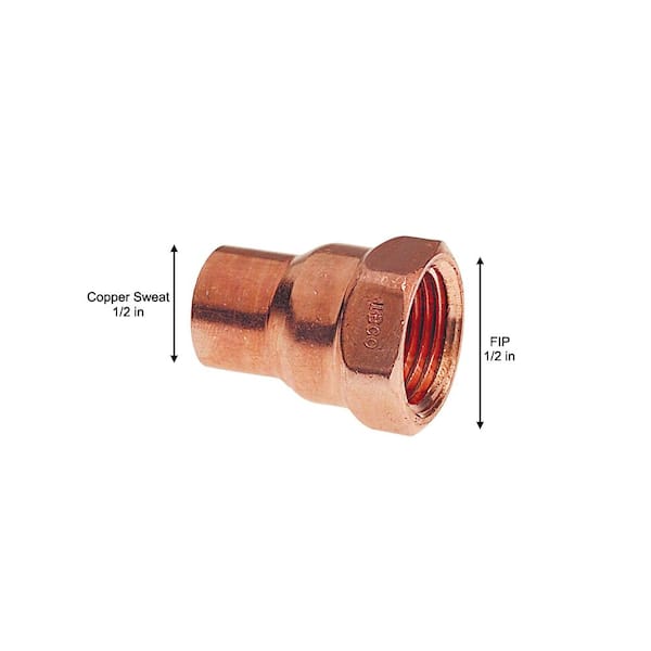 1/2 in. Copper Pressure Cup x FIP Female Adapter Fitting