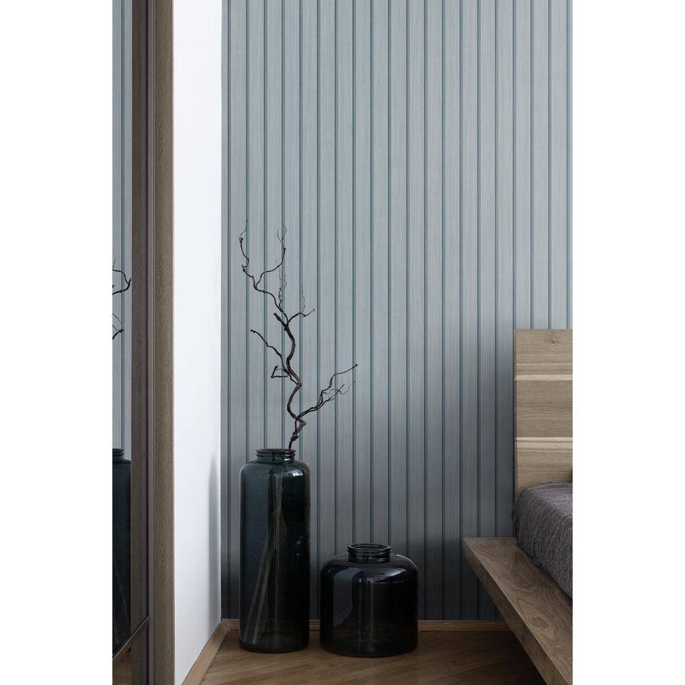 Blue Skies Faux Wood Slat Peel and Stick Wallpaper