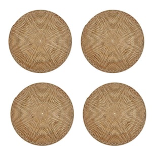 Rattan Natural Round Charger Plate (Set of 4)