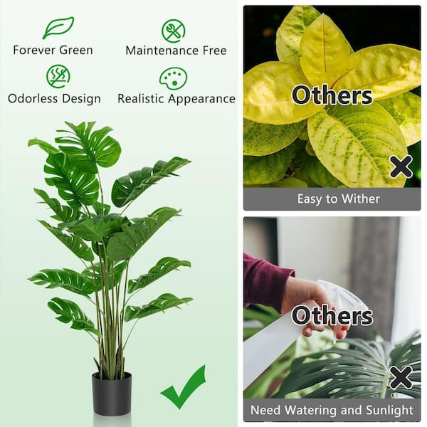 Simulated Monstera Leaf Fake Vine Plant for Home Decoration Mini Hanging  Plant - China Artificial Monstera Leaves and Artificial Leaves price
