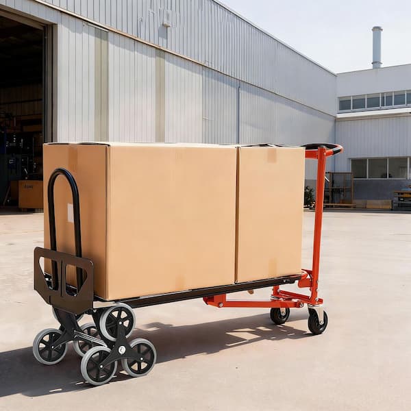 3 in 1 Industrial Convertible Stair Climbing Cart, 770 lbs. Max Load, Folding Hand Truck Dolly with Handle and Wheels