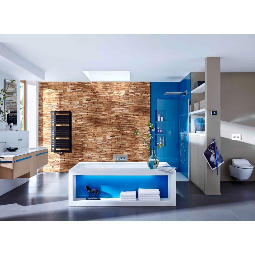 Teak Embossed Interlocking Wood Wall Panels