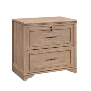 Rollingwood Country Brushed Oak Lateral File Cabinet with Locking Drawer