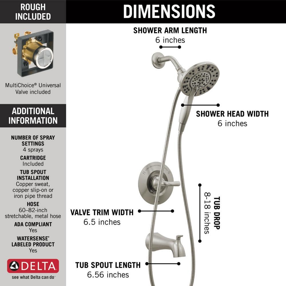 Arvo Nickel Multi-Head Handheld Wall Mounted Shower Faucet Set