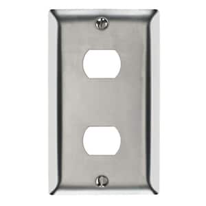 Pass & Seymour 302/304 S/S 1 Gang 2 Despard Wall Plate, Stainless Steel (1-Pack)