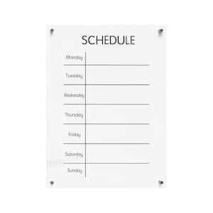 23.625 in. H x 15.75 in. W Acrylic Schedule Weekly Dry Erase Board