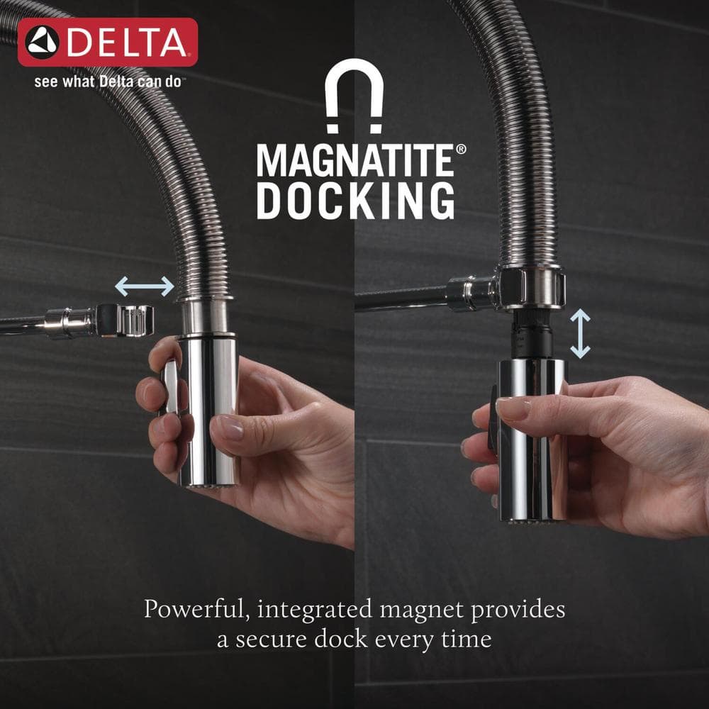 Arctic Stainless Steel Pull-Down Kitchen Faucet with Spray