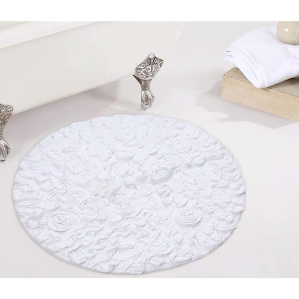 Chesapeake Merchandising Bursting Flower 2 Piece Bath Rug Set, Off White/Blush