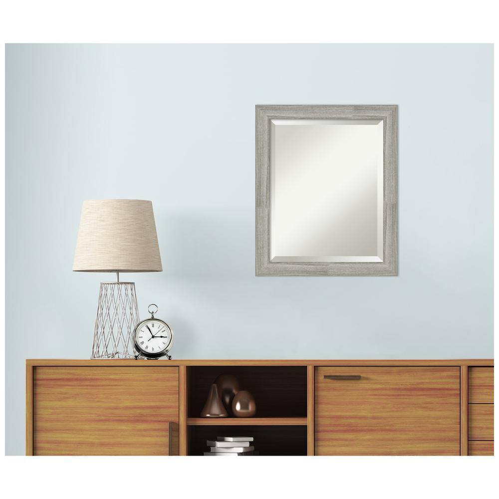 Dove Graywash Narrow Framed Rectangular Bathroom Mirror
