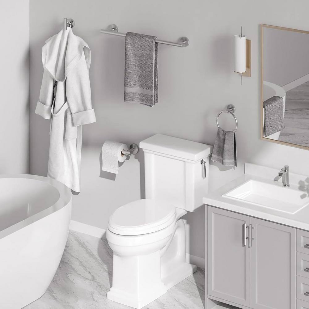 Brushed Nickel 4-Piece Stainless Steel Bathroom Hardware Set