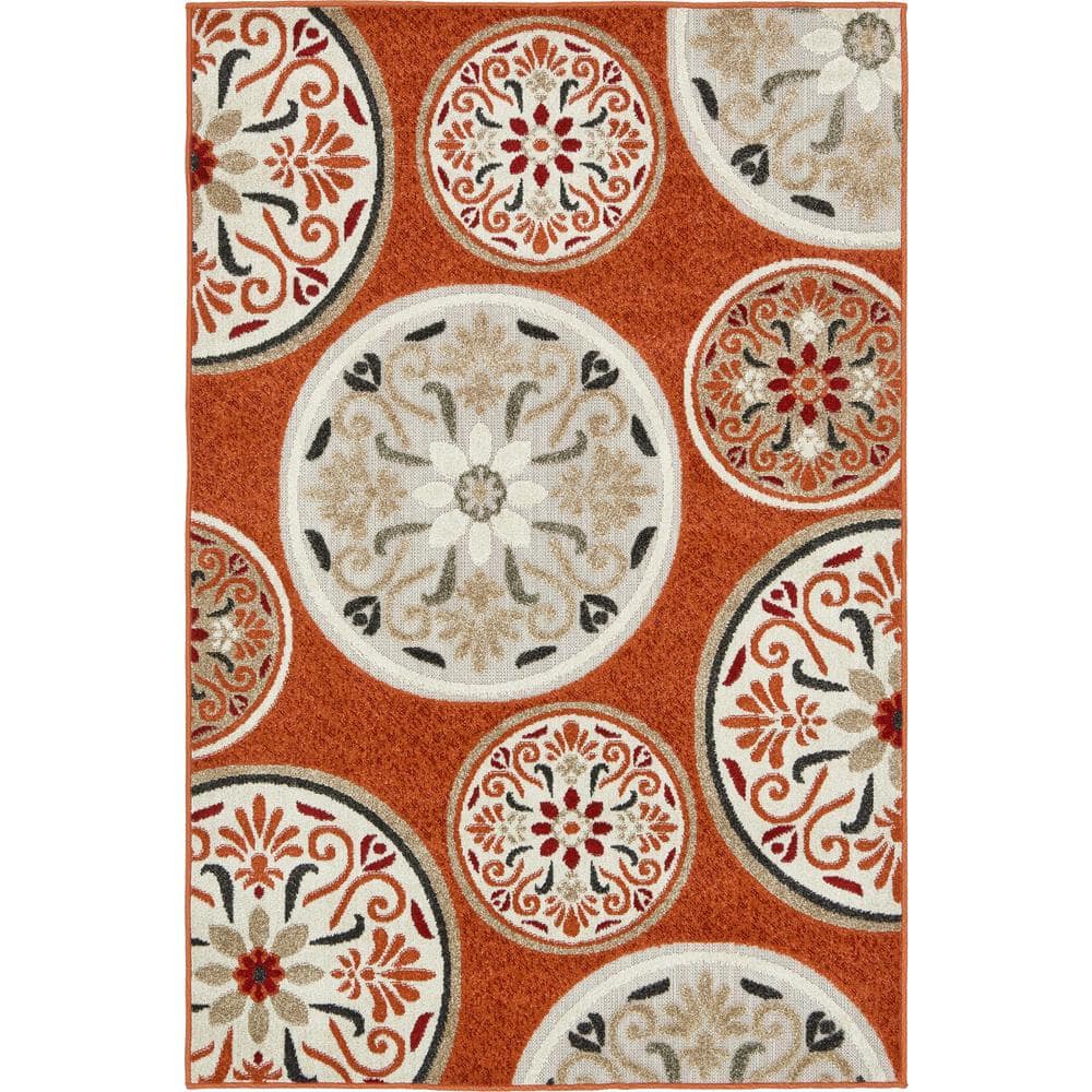Indoor/Outdoor San Francisco Terracotta 4' 0 x 6' 0 Area Rug price history on PriceWatchPro