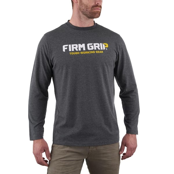 FIRM GRIP Men's X-Large Gray Long Sleeved T-Shirt