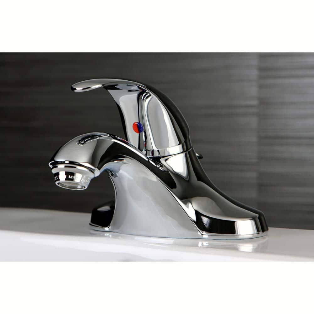 Polished Chrome Single-Handle 4-Inch Centerset Bathroom Faucet