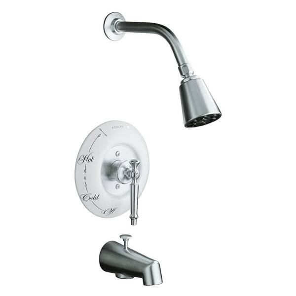 KOHLER Antique Rite-Temp Pressure-Balancing Bath and Shower Faucet Trim in Polished Chrome (Valve not included)