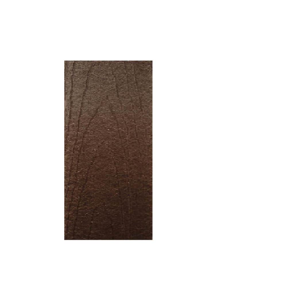 3/8 in. x 5 in. x 5-3/4 ft. Rosewood Wood Grain Embossed Composite Square T