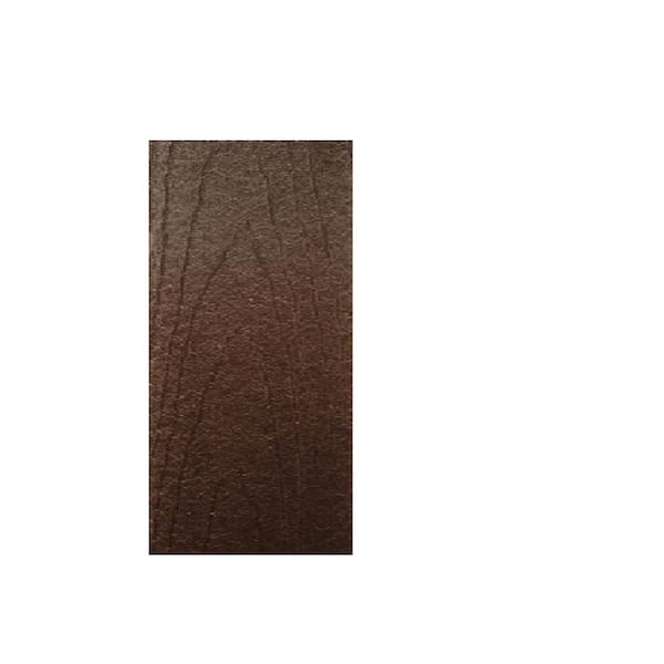 Unbranded 3/8 in. x 5 in. x 5-3/4 ft. Rosewood Wood Grain Embossed Composite Square Top Fence Picket