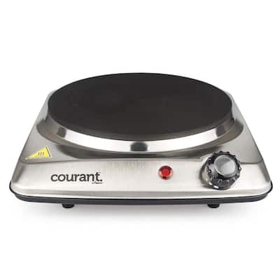 Salton Single Burner 6 in. Stainless Steel Electric Portable Cooktop THP517  - The Home Depot