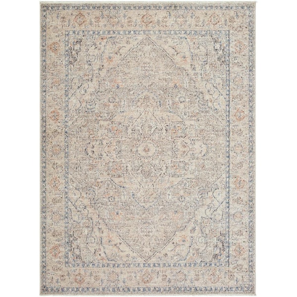 Galey Alix x Livabliss Maria Elena I Vintage Medallion Area Rug, 2'7 in. x 7'3 in. (3' x 8'), Taupe
