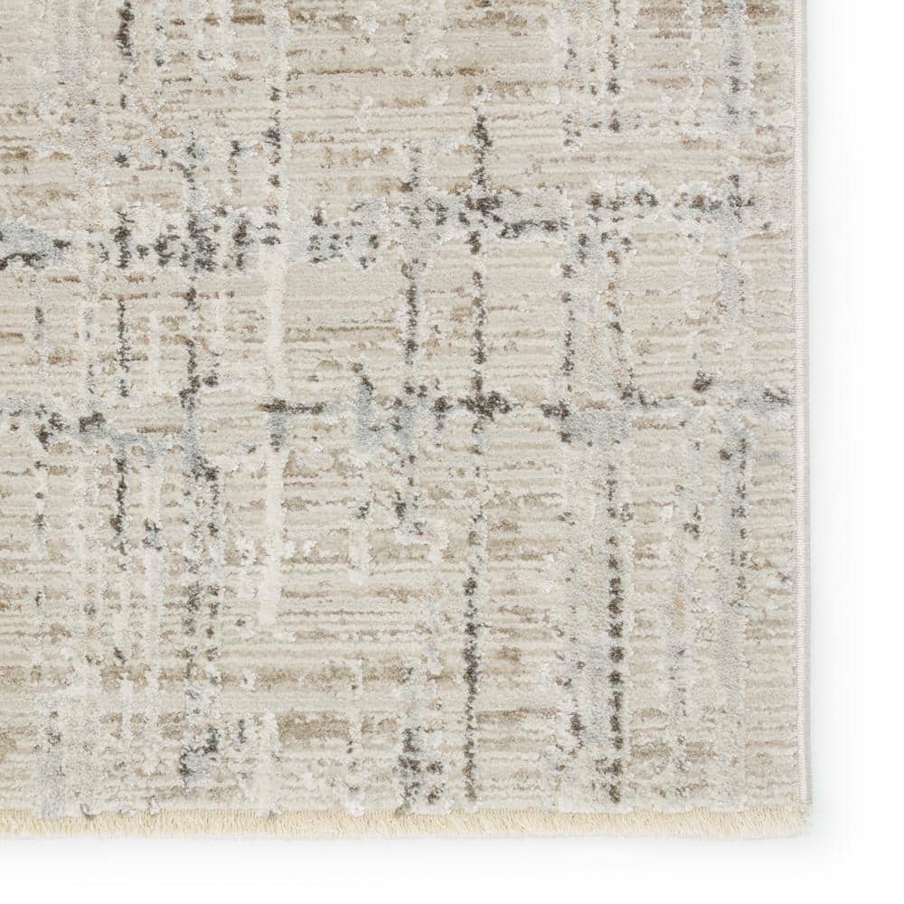 Sovis Vintage-Inspired Heathered 8'10" x 12'7" Gray & Taupe Rug