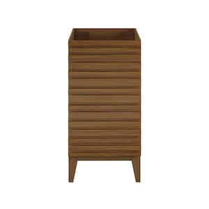 Cascade 18 in. W x 18.5 in. D x 35 in. H Bath Vanity Cabinet without Top in Brown Oak