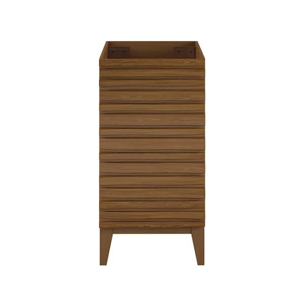 Swiss Madison Cascade 18 in. W x 18.5 in. D x 35 in. H Bath Vanity Cabinet without Top in Brown Oak