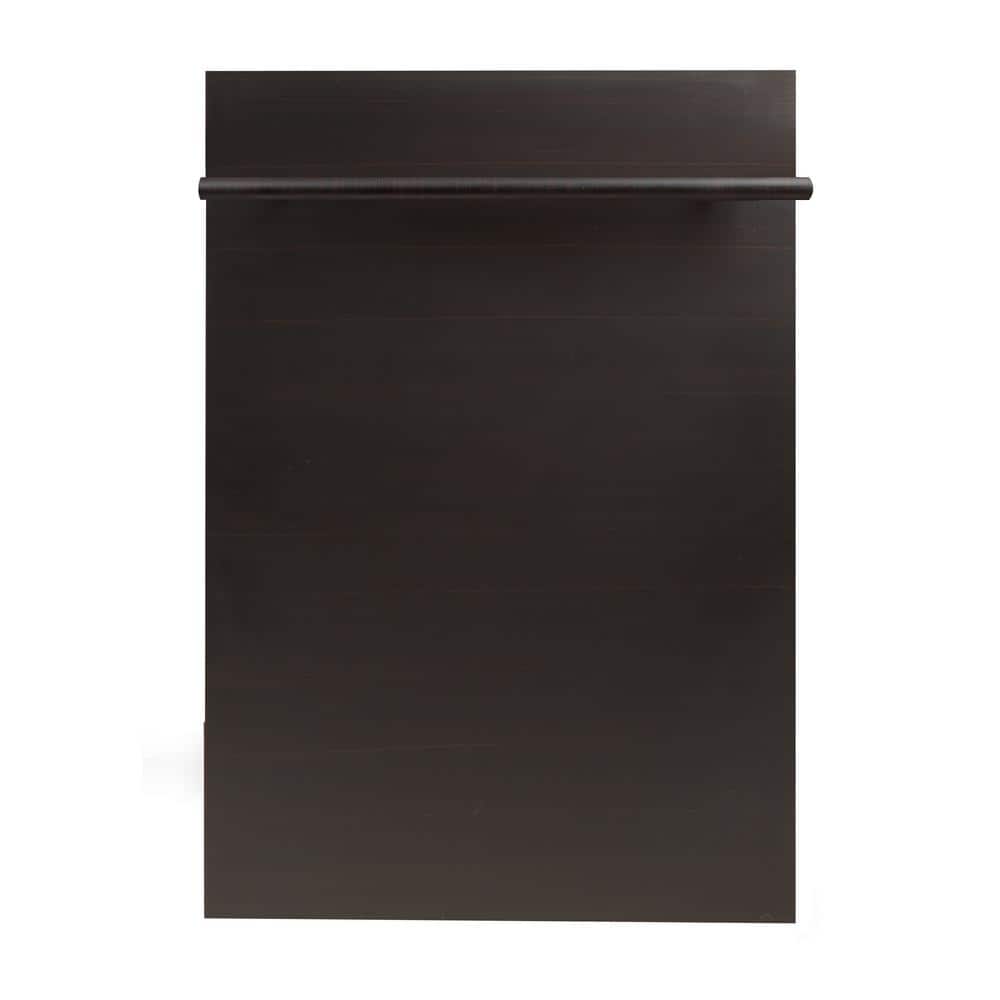 ZLINE Kitchen and Bath 18 in. Top Control 6-Cycle Compact Dishwasher with 2 Racks in Oil Rubbed Bronze & Modern Handle