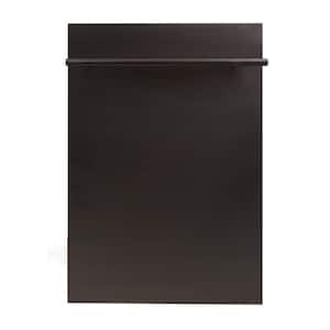 18 in. Top Control 6-Cycle Compact Dishwasher with 2 Racks in Oil Rubbed Bronze & Modern Handle