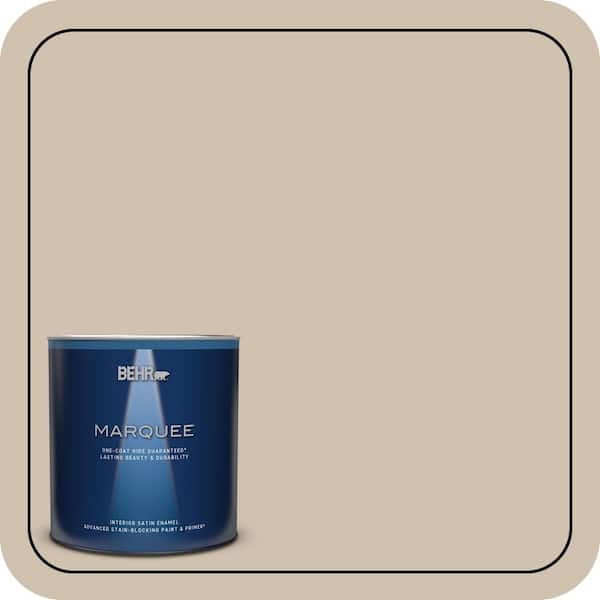 BEHR MARQUEE 1 qt. Home Decorators Collection #HDC-NT-13 Merino Wool One-Coat Hide Satin Enamel Interior Paint & Primer