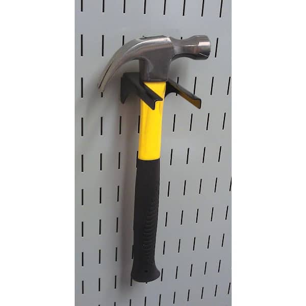 Wall Control Slotted Metal Pegboard Hook Kit Black