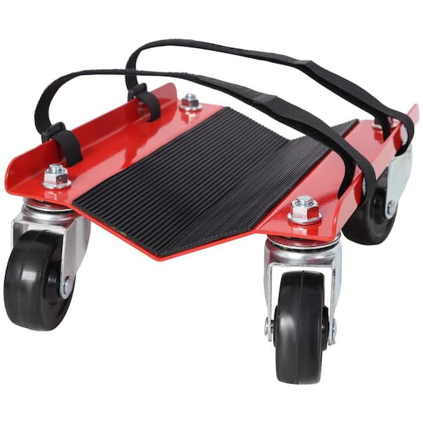 1500 lbs. Capacity Red Heavy Duty Snowmobile Dolly with 2.5 in. Swivel Casters