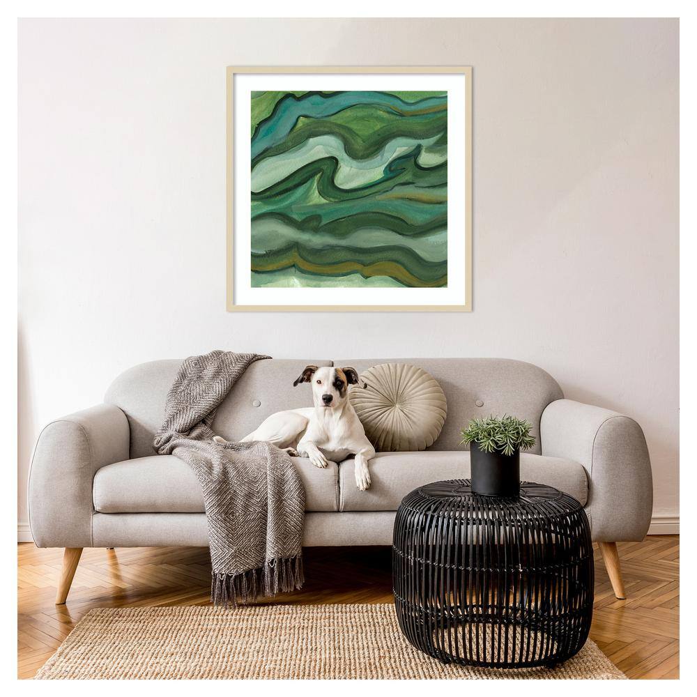 Lisa Choate Sea Kelp II Green Abstract Framed Wall Art