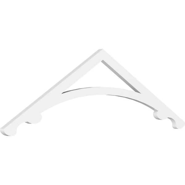 Ekena Millwork 1 in. x 48 in. x 14 in. (7/12) Pitch Legacy Gable Pediment Architectural Grade PVC Moulding