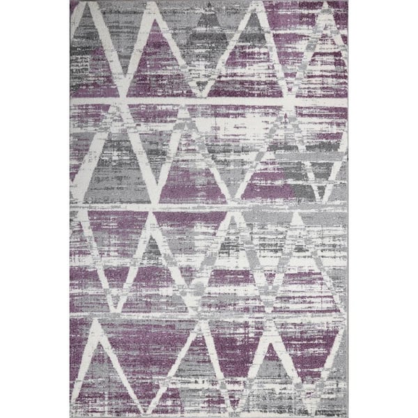 L'Baiet Oakleigh Purple 5 ft. x 7 ft. Area Rug
